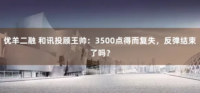 优羊二融 和讯投顾王帅：3500点得而复失，反弹结束了吗？